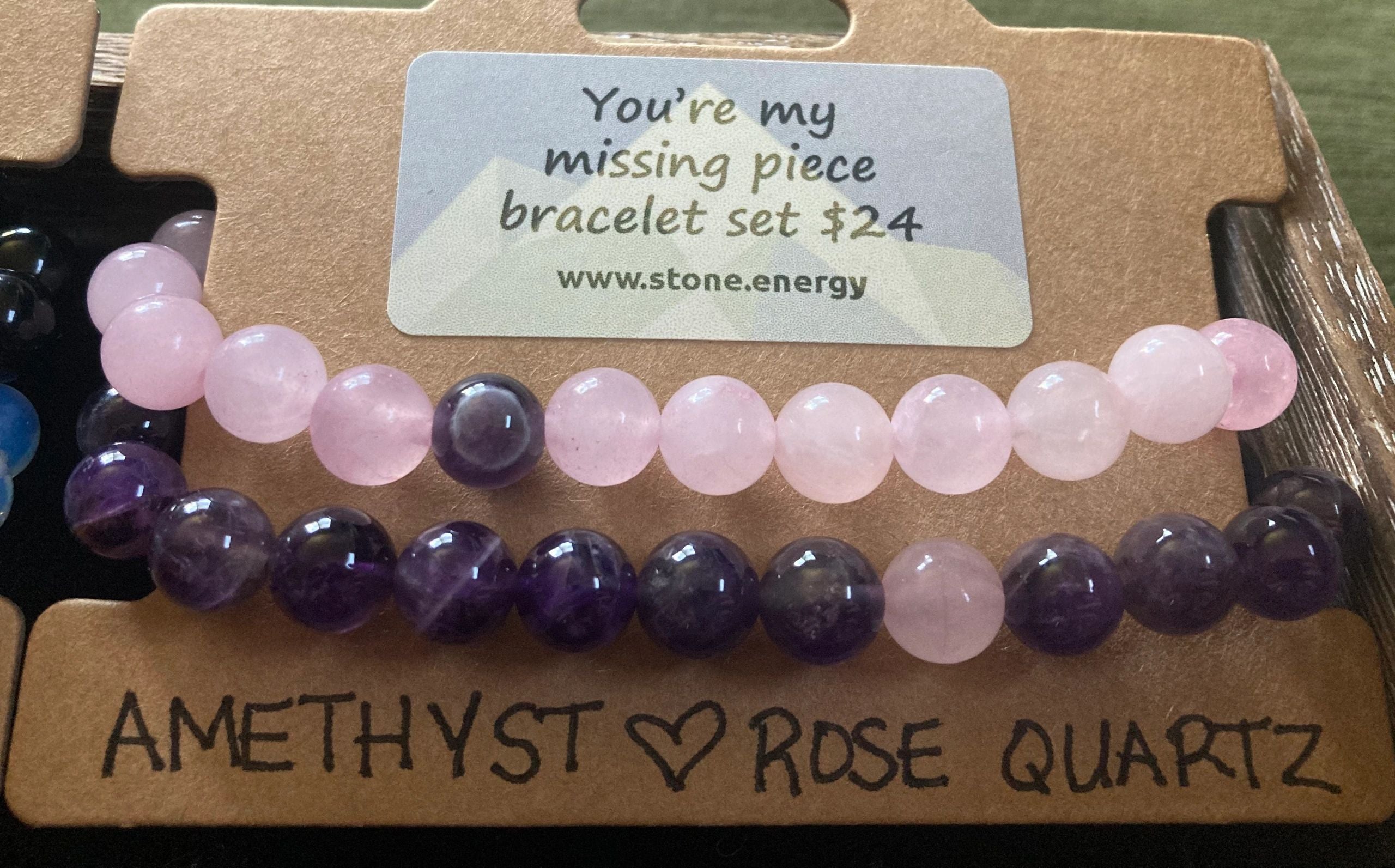 You're My Missing Piece — Amethyst & Rose Quartz
